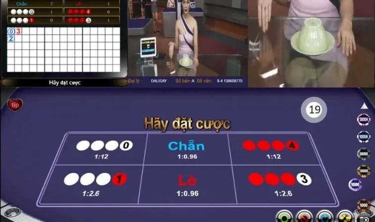 Các cửa cược trong trò chơi Xóc Đĩa tại BK8